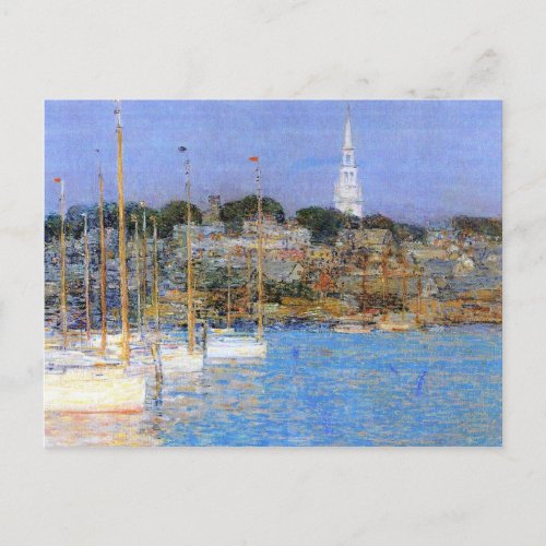 Childe Hassam _ Cat Boats Newport Postcard