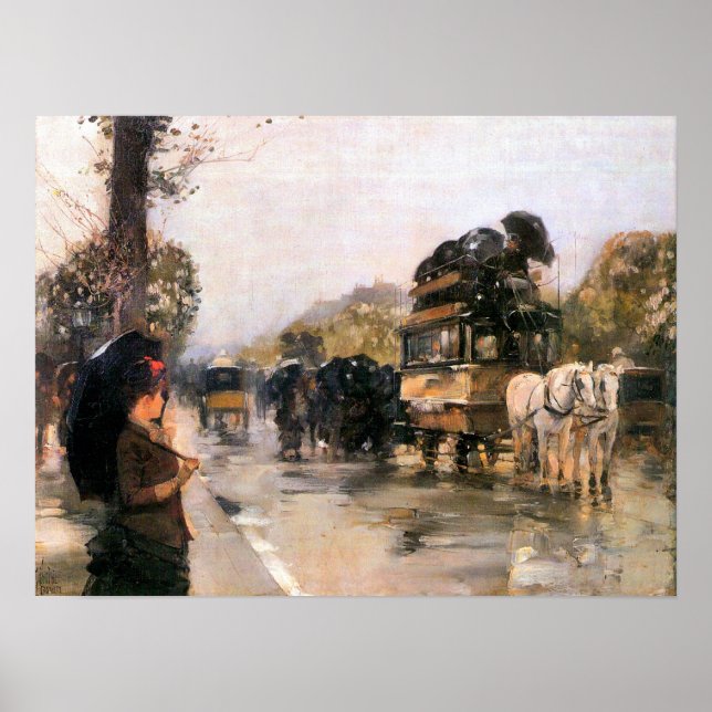 Childe Hassam - Champs Elysees Paris Poster (Front)