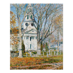 Childe Hassam, Church at Old Lyme, Poster