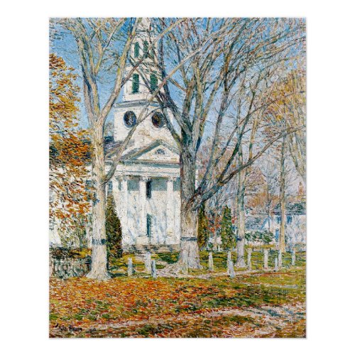 Childe Hassam Church at Old Lyme Poster