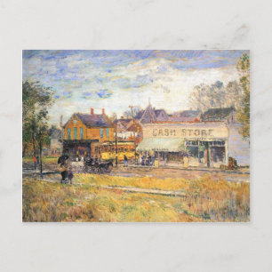 Childe Hassam - End of the tram Oak Park Illinois Postcard