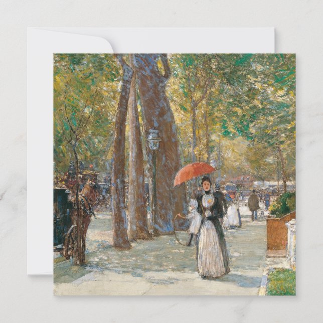 Childe Hassam - Fifth Avenue At Washington Square, Holiday Card (Front)