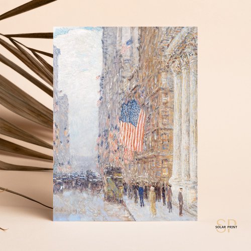 Childe Hassam Flags on the Waldorf Painting Art Postcard