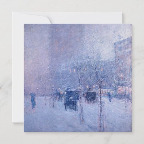 Childe Hassam _ Late Afternoon New York Winter Holiday Card