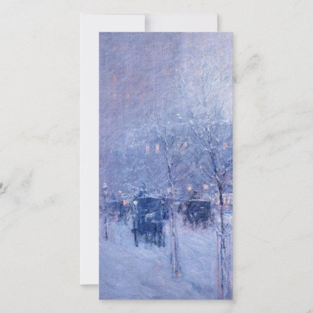 Childe Hassam - Late Afternoon, New York, Winter Holiday Card (Front)