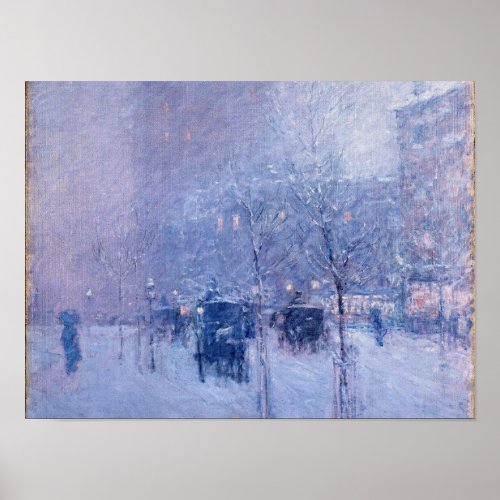 Childe Hassam _ Late Afternoon New York Winter Poster