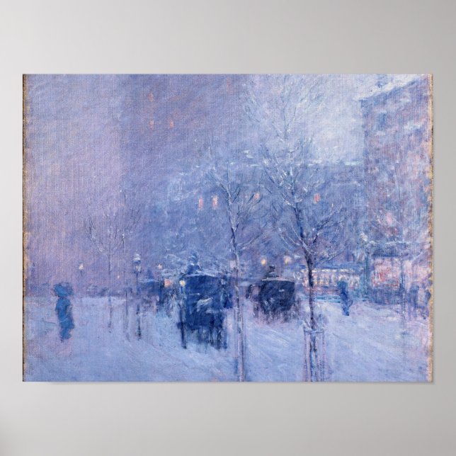 Childe Hassam - Late Afternoon, New York, Winter Poster (Front)
