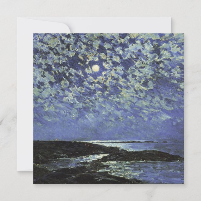 Childe Hassam - Moonlight, Isle Of Shoals Holiday Card (Front)