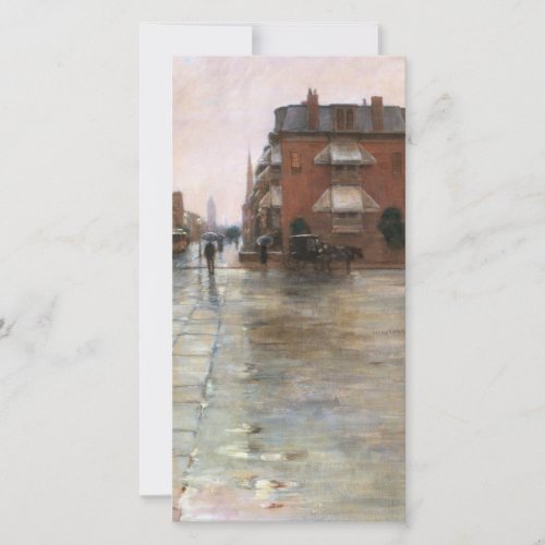 Childe Hassam _ Rainy Day Boston Holiday Card