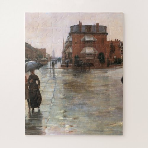 Childe Hassam _ Rainy Day Boston Jigsaw Puzzle