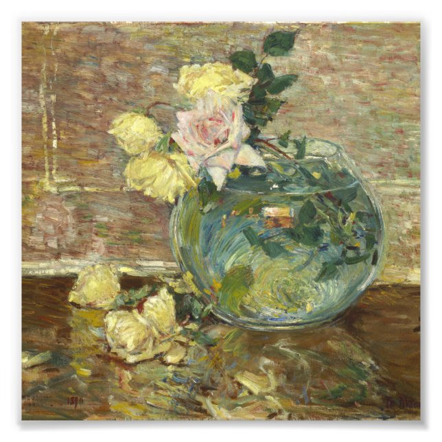 Childe Hassam - Roses In A Vase Photo Print (Front)