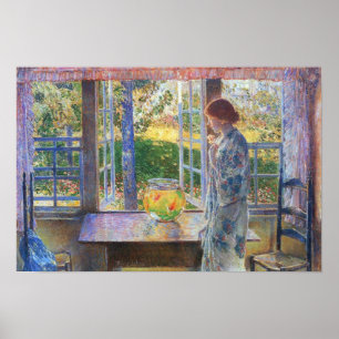 Childe Hassam - The Goldfish Window Poster