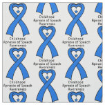 Childhood Apraxia of Speech Heart Ribbon with Star Fabric