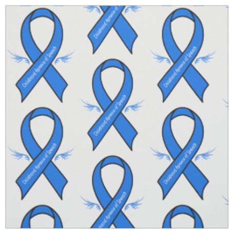 Apraxia Butterfly Awareness Ribbon Fabric | Zazzle