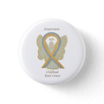 Childhood Brain Cancer Angel Awareness Ribbon Pins