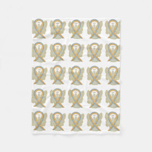 Childhood Brain Cancer Awareness Ribbon Blankets