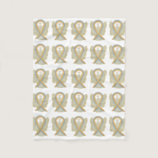 Childhood Brain Cancer Awareness Ribbon Blankets