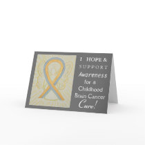 Childhood Brain Cancer Awareness Ribbon Note Card