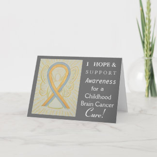 Childhood Brain Cancer Awareness Ribbon Note Card