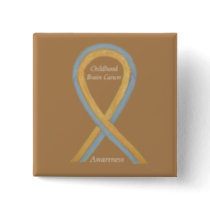 Childhood Brain Cancer Custom Awareness Ribbon Pin