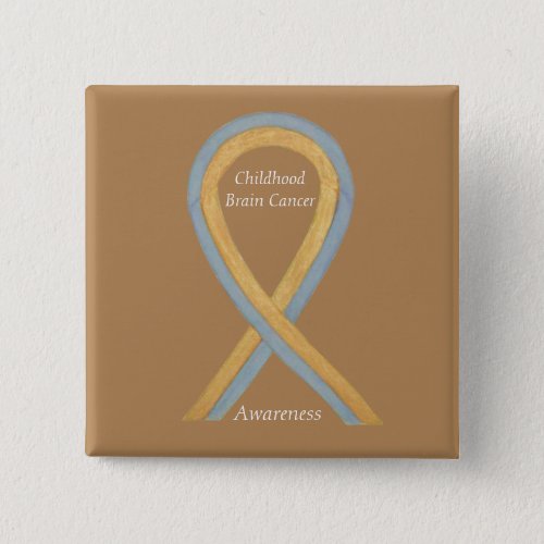 Childhood Brain Cancer Custom Awareness Ribbon Pin