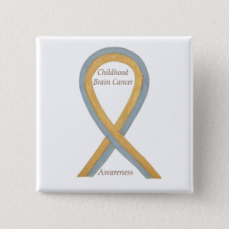 Childhood Brain Cancer Custom Awareness Ribbon Pin