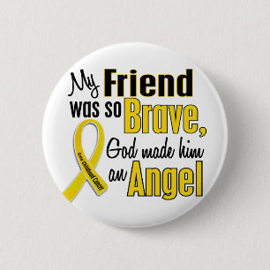Childhood Cancer ANGEL 1 Friend (Male) Button