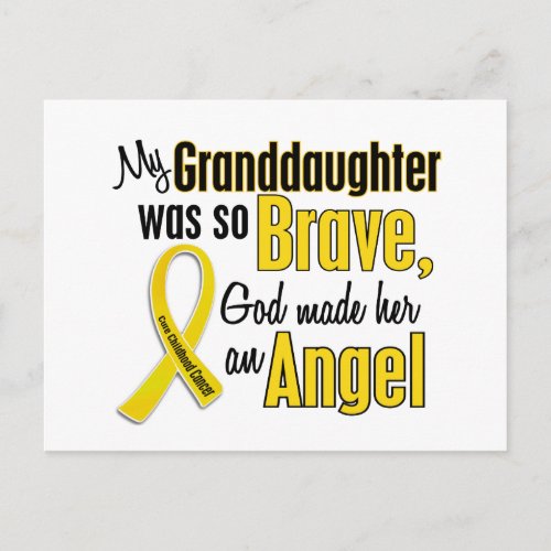 Childhood Cancer ANGEL 1 Granddaughter Postcard