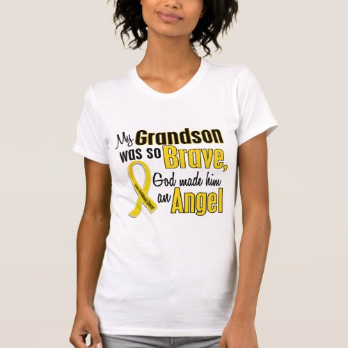 Childhood Cancer ANGEL 1 Grandson T_Shirt