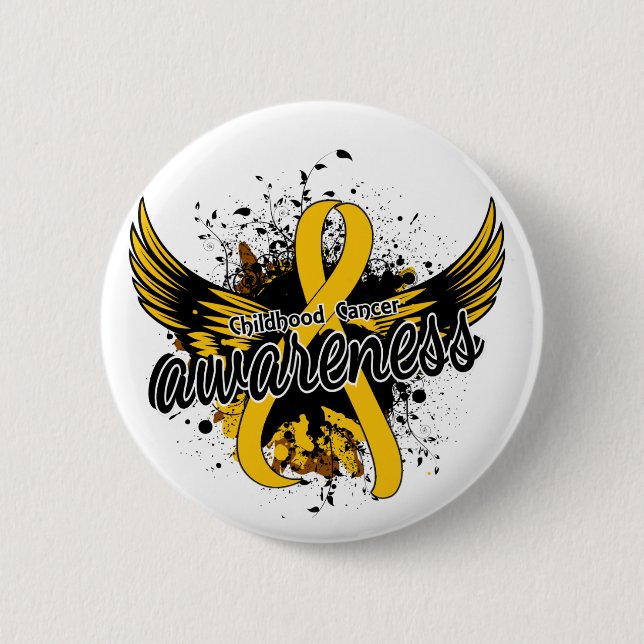 Childhood Cancer Awareness 16 Pinback Button (Front)