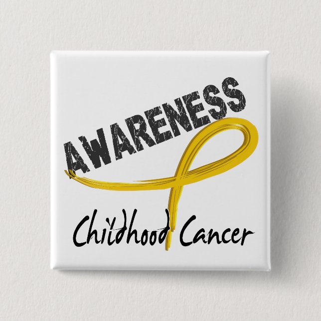 Childhood Cancer Awareness 3 Pinback Button (Front)