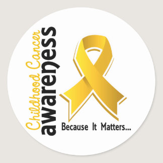 Childhood Cancer Awareness 5 Classic Round Sticker