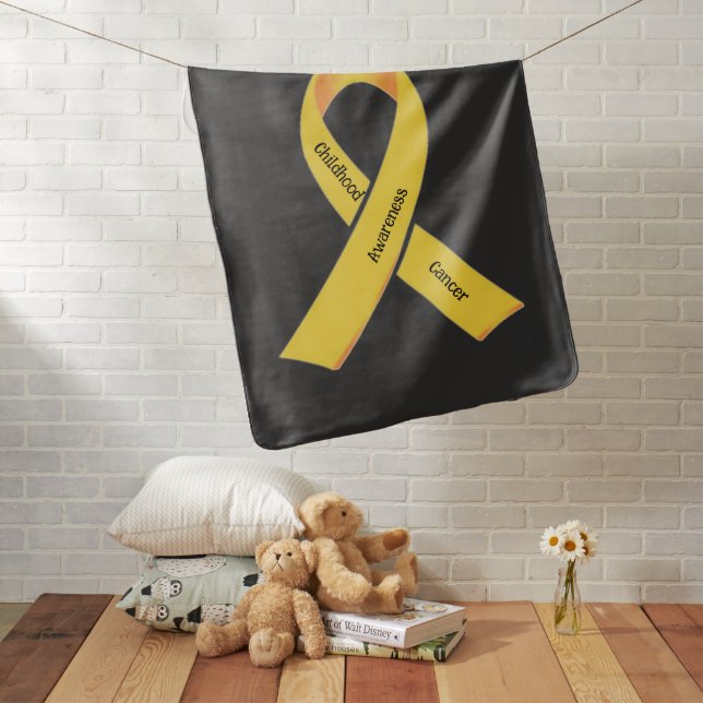 Childhood Cancer Awareness  Baby Blanket (In Situ)