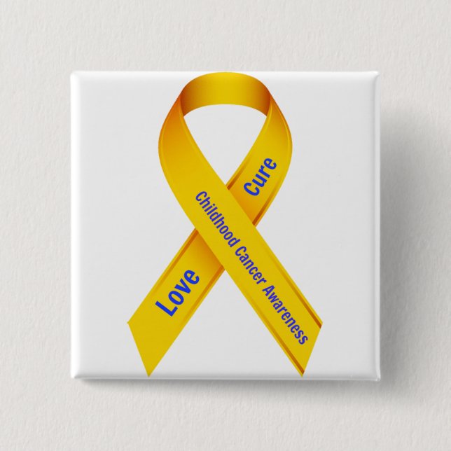 Childhood Cancer Awareness Badge Pinback Button (Front)