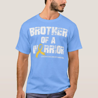 Childhood Cancer Awareness Brother Of A Warrior Ri T-Shirt