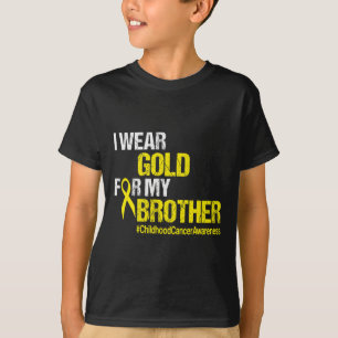 Childhood Cancer Awareness Brother Yellow Ribbon T-Shirt