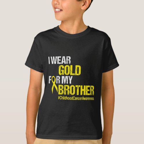 Childhood Cancer Awareness  Brother Yellow Ribbon  T_Shirt