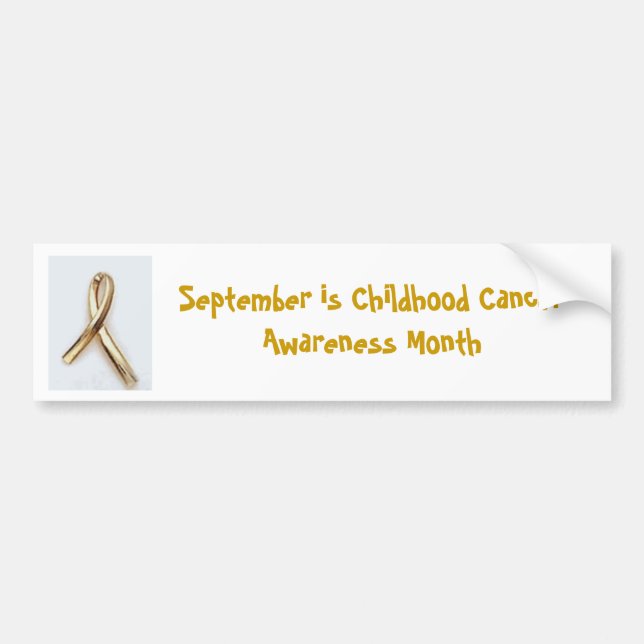 Childhood Cancer Awareness Bumper Sticker (Front)