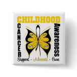 Childhood Cancer Awareness Butterfly Button