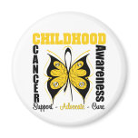 Childhood Cancer Awareness Butterfly Magnet