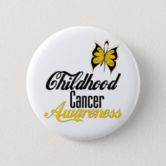 Childhood Cancer Awareness Butterfly Pinback Button