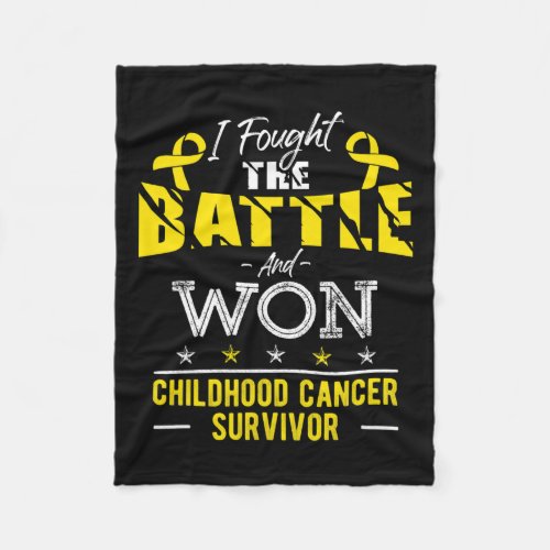 Childhood Cancer Awareness Cancer Survivor Fighter Fleece Blanket