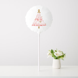 childhood cancer awareness Christmas Tree Balloon