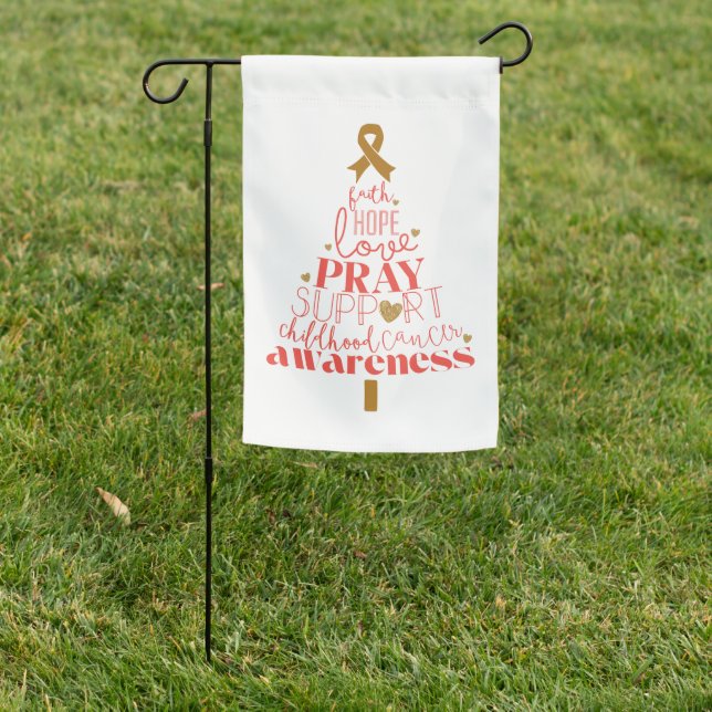 childhood cancer awareness Christmas Tree  Garden Flag (In SItu)