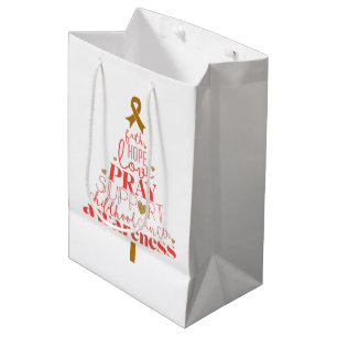 childhood cancer awareness Christmas Tree Medium Gift Bag