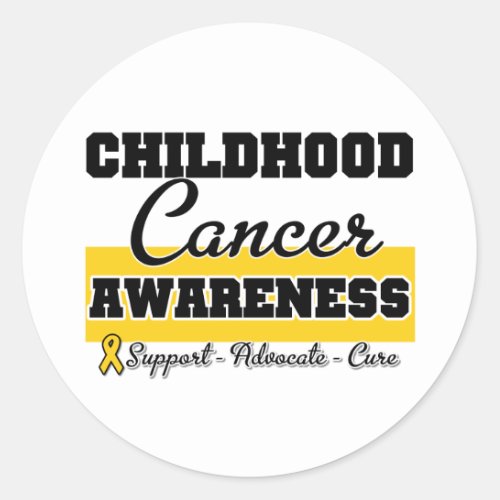 Childhood Cancer Awareness Classic Round Sticker