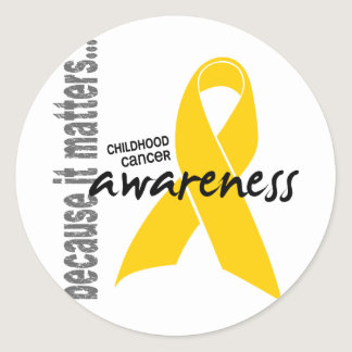 Childhood Cancer Awareness Classic Round Sticker