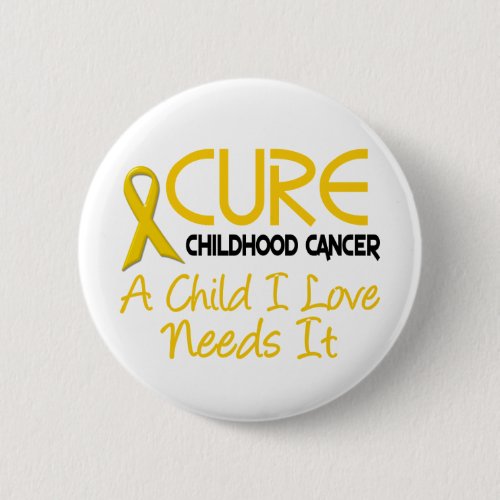 Childhood Cancer Awareness CURE Pinback Button