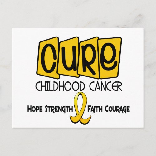 Childhood Cancer Awareness CURE Postcard