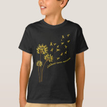 Childhood Cancer Awareness Dandelion Flower Gold R T-Shirt